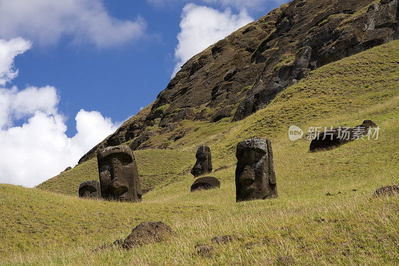 复活节岛摩伊岛Rano Raraku